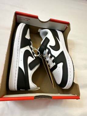 Nike Little Kids' Court Borough Low Recraft Fastening Strap Casual Sneakers from